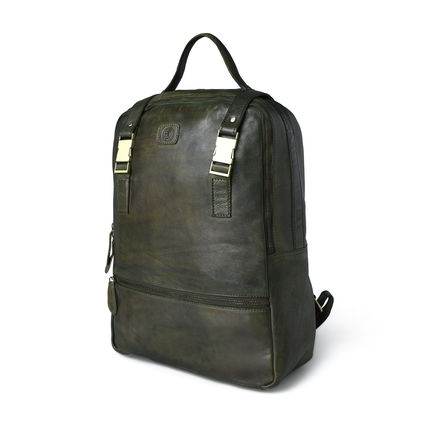 The Marlowe - Leather Backpack with Gold Buckle Straps