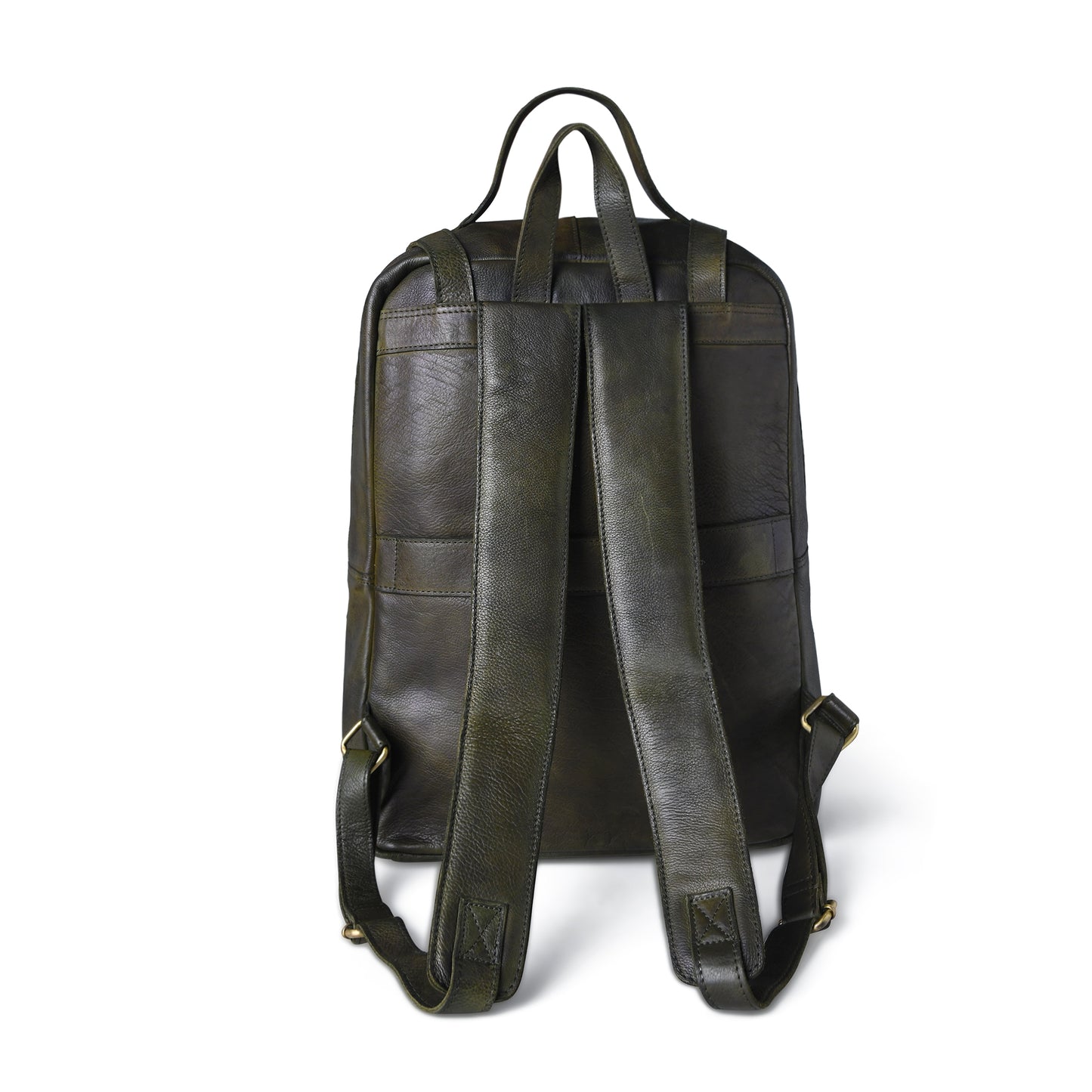 The Marlowe - Leather Backpack with Gold Buckle Straps