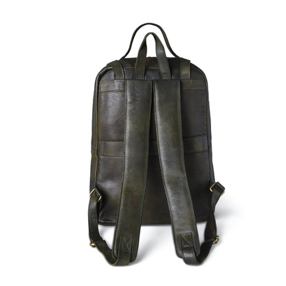 The Marlowe - Leather Backpack with Gold Buckle Straps