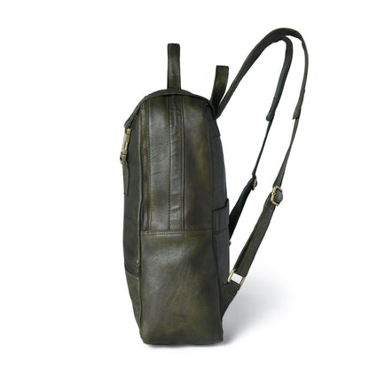 The Marlowe - Leather Backpack with Gold Buckle Straps