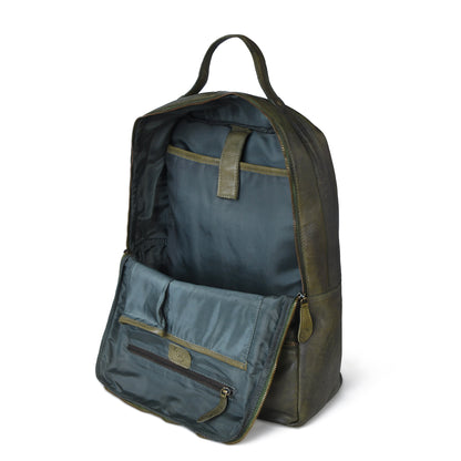 The Marlowe - Leather Backpack with Gold Buckle Straps