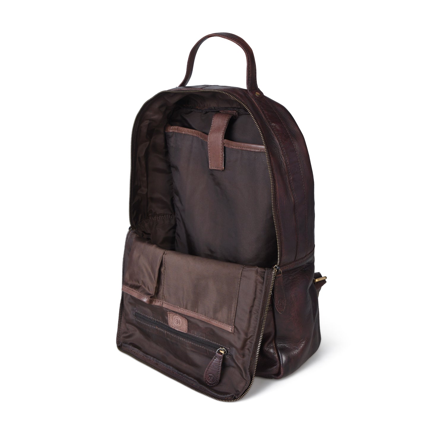 The Marlowe - Leather Backpack with Gold Buckle Straps