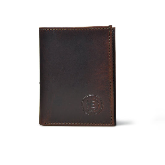 RustFold Leather Wallet - Dark Brown