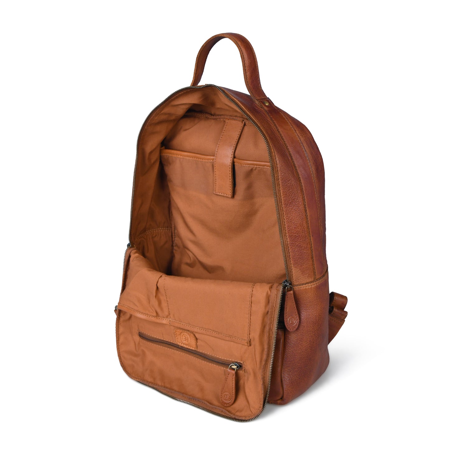 The Marlowe - Leather Backpack with Gold Buckle Straps