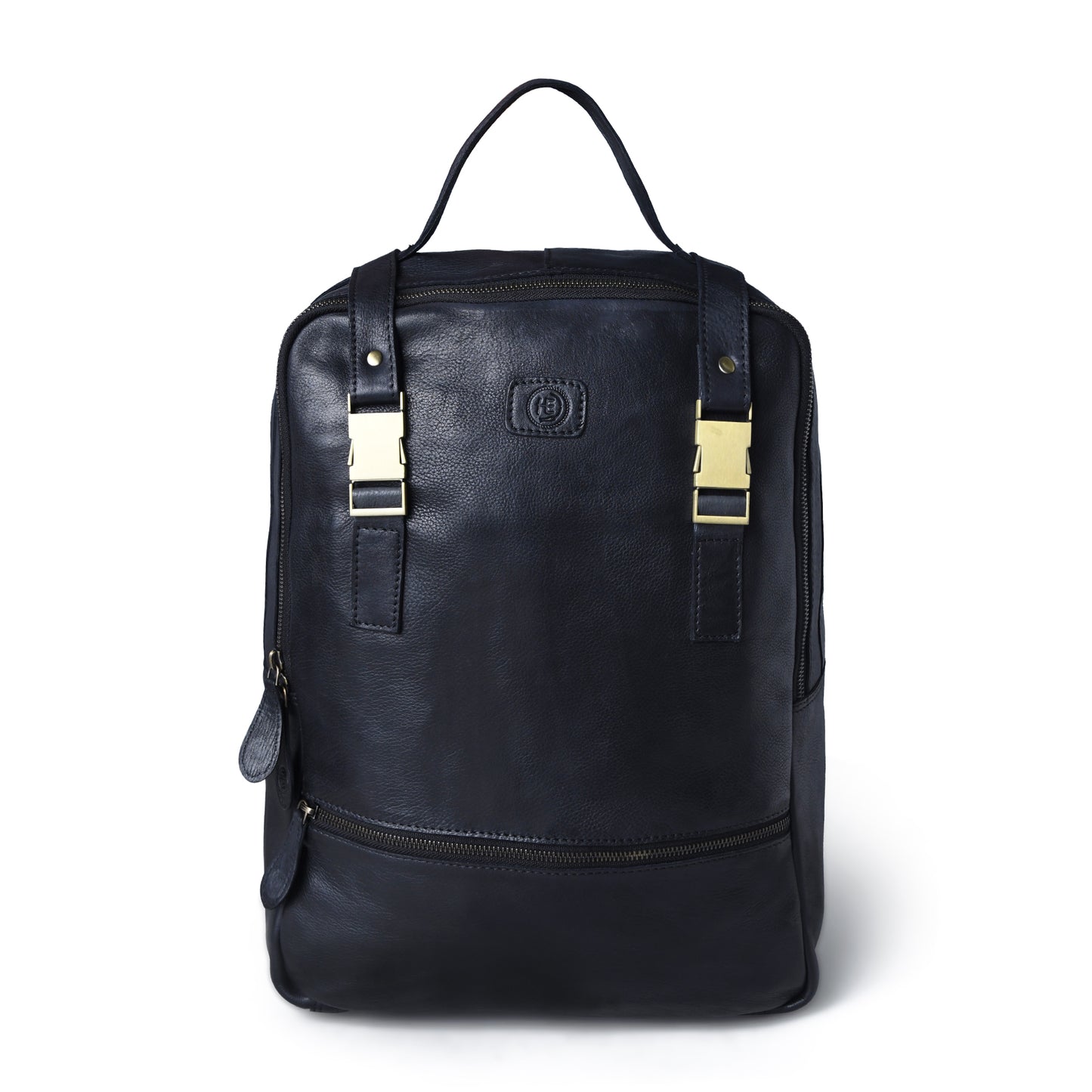 The Marlowe - Leather Backpack with Gold Buckle Straps