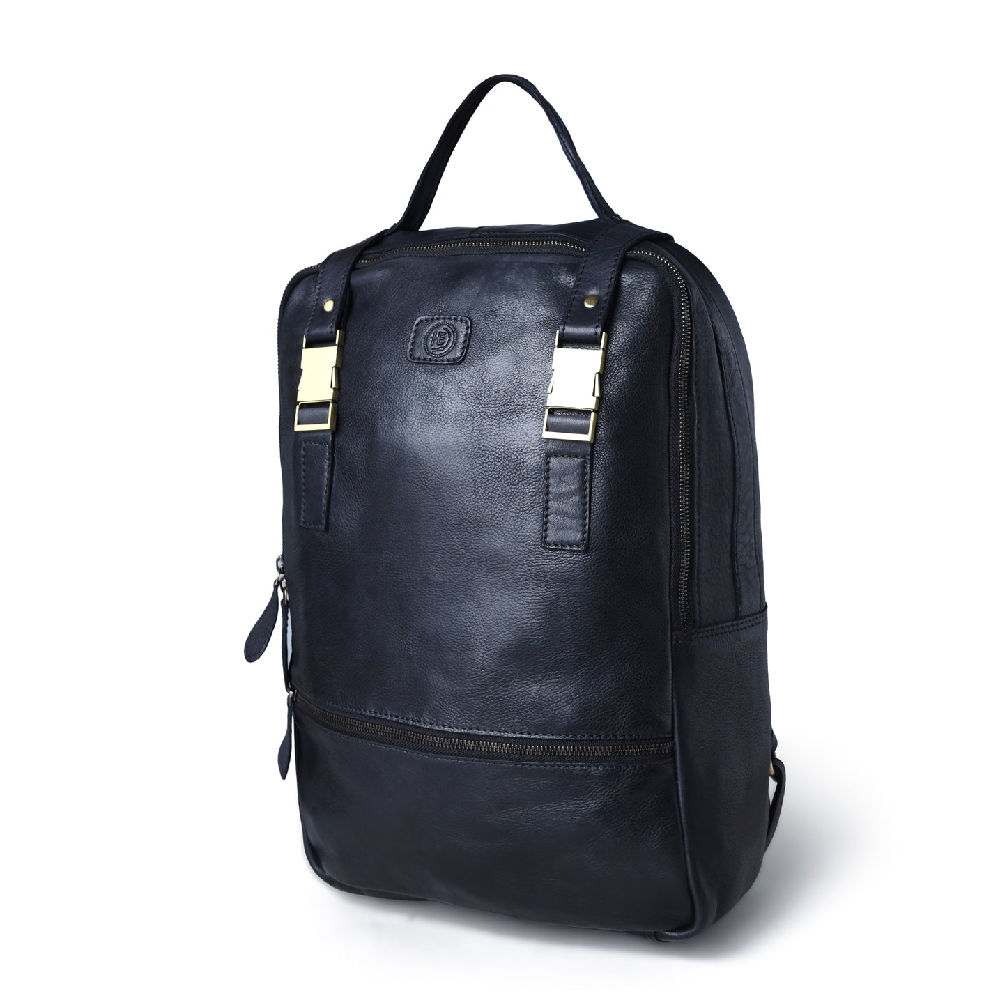 The Marlowe - Leather Backpack with Gold Buckle Straps