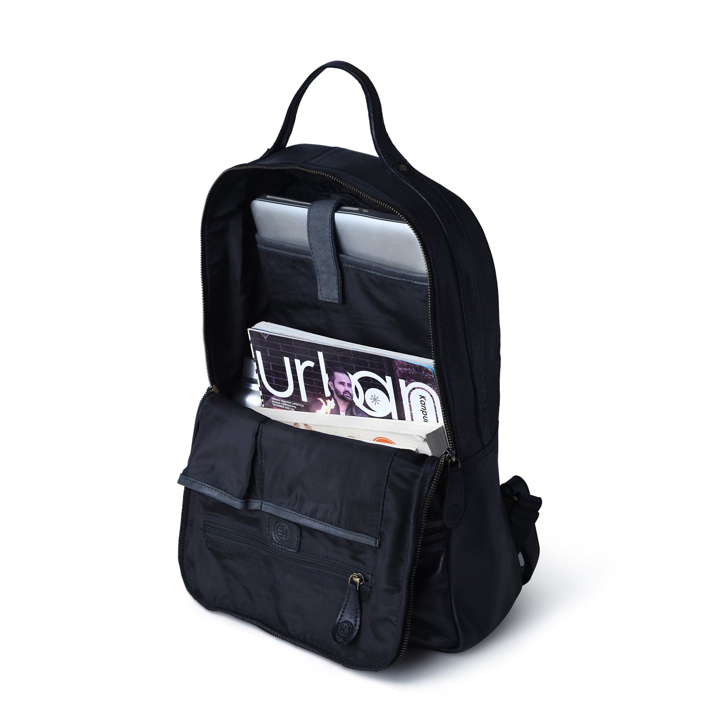 The Marlowe - Leather Backpack with Gold Buckle Straps