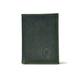 Forest Green Slim Leather Fold Wallet - front view, handcrafted buffalo leather | Hema Emporium