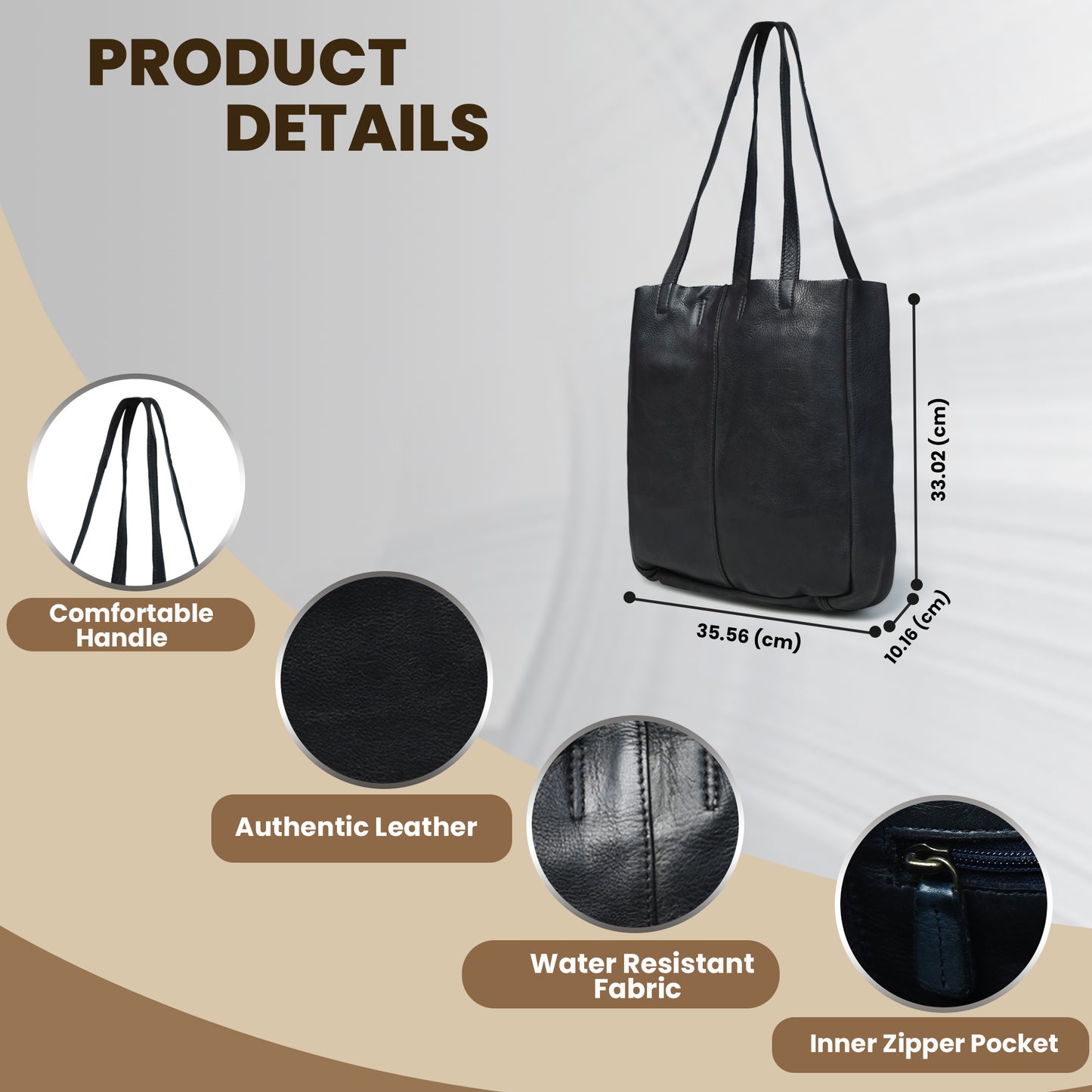 Urban Leather Tote Bag for Women