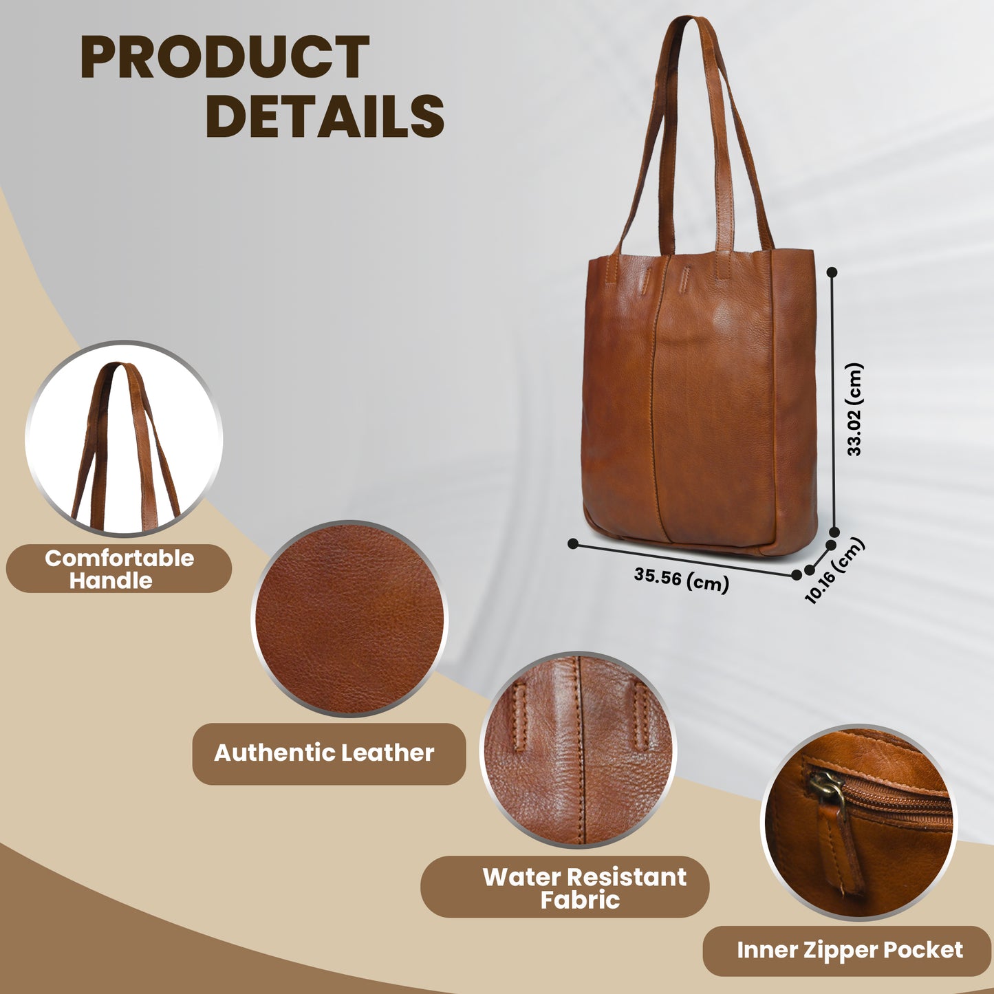 Urban Leather Tote Bag for Women