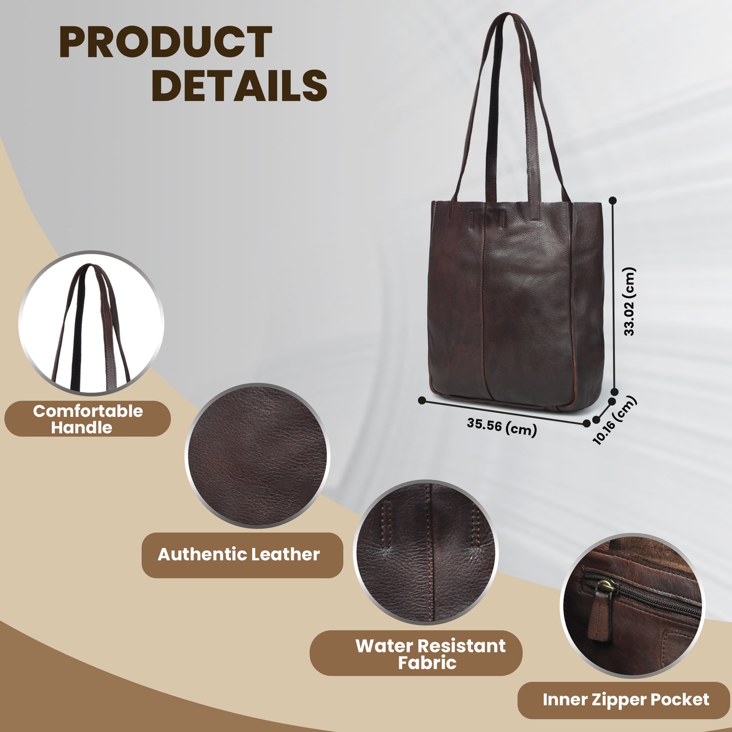 Urban Leather Tote Bag for Women