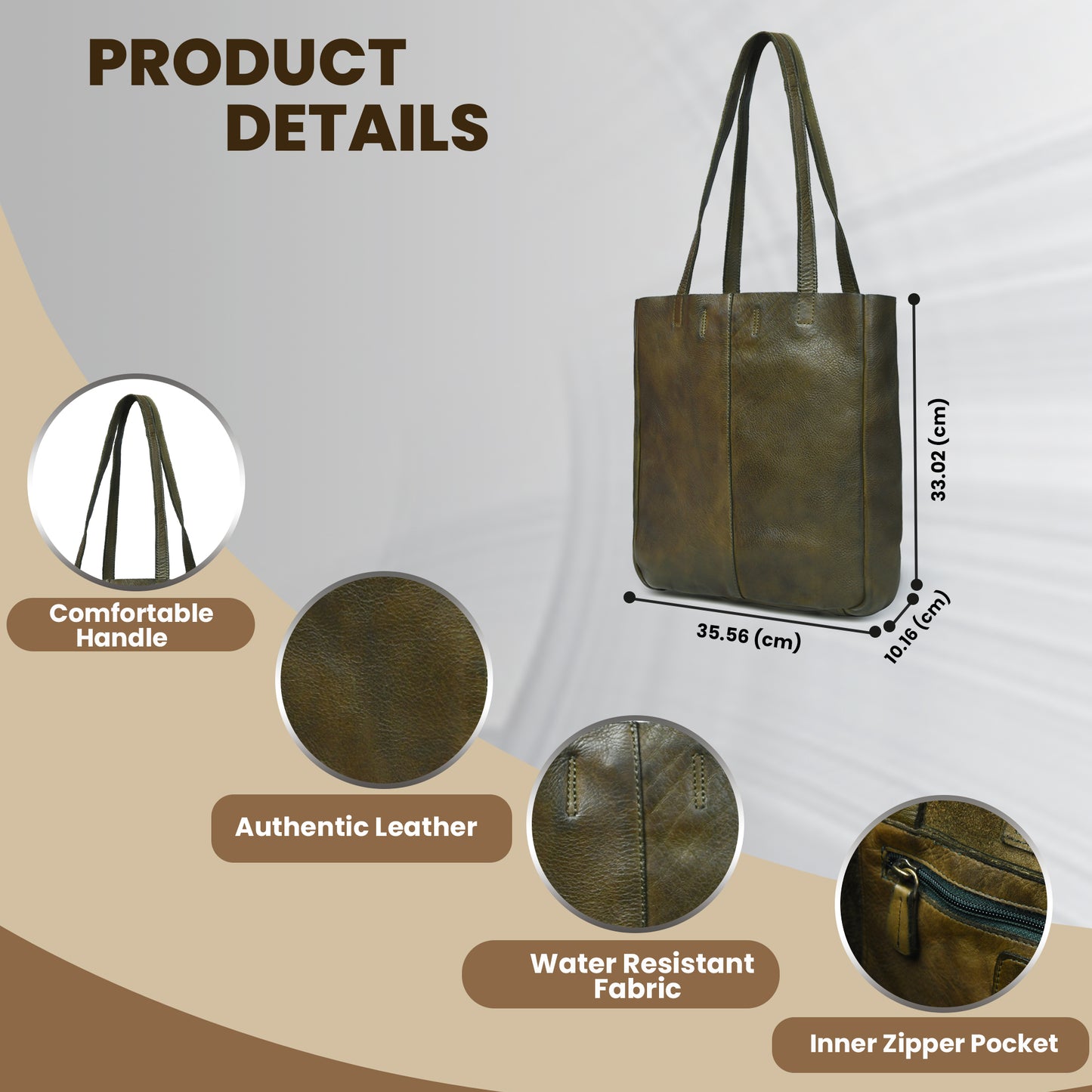 Urban Leather Tote Bag for Women