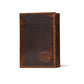 Tan Brown Leather Wallet for Men - front view, handcrafted buffalo leather | Hema Emporium