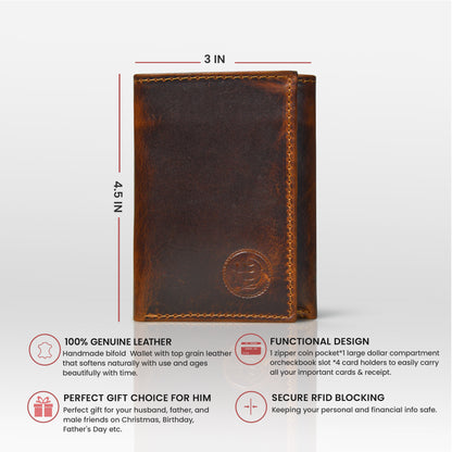 SecureFold Gentleman’s Wallet - Tan Brown
