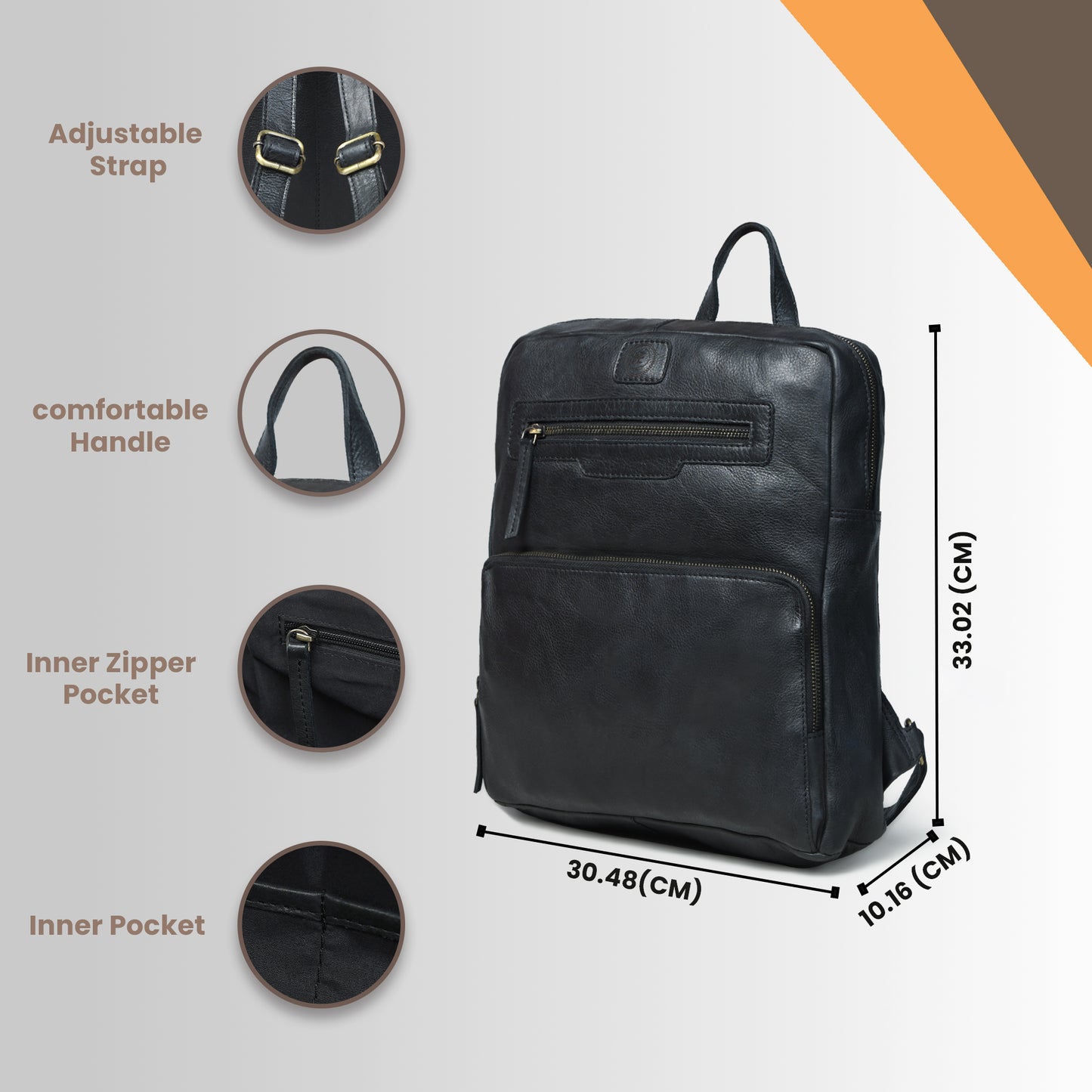 The Ashford - Minimalist Leather Backpack for Men