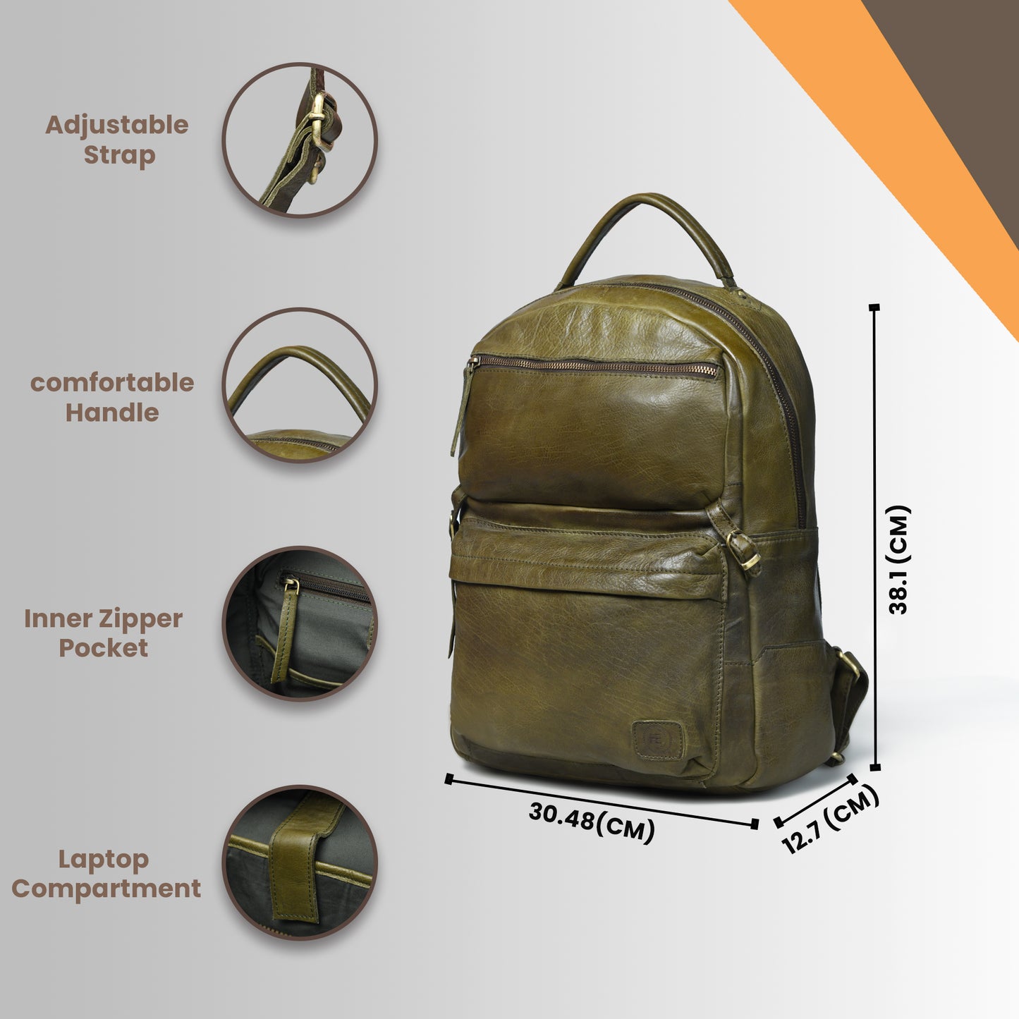 The Winslow - Vintage Style Leather Backpack