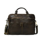 Tan Brown Leather Laptop Bag - front view, handcrafted buffalo leather | Hema Emporium
