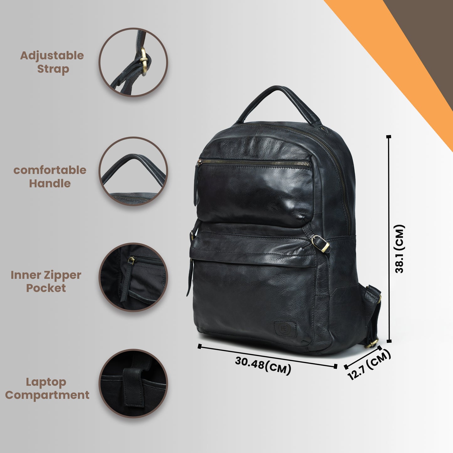 The Winslow - Vintage Style Leather Backpack