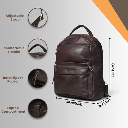 The Winslow - Vintage Style Leather Backpack