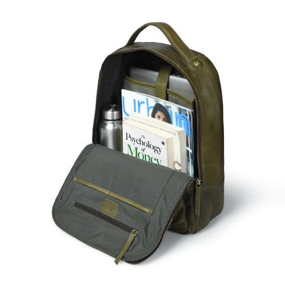 The Voyager - Leather Laptop Backpack for Men