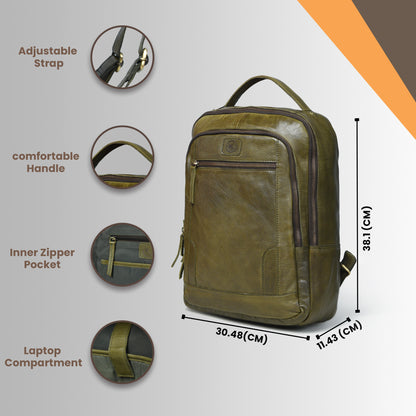The Voyager - Leather Laptop Backpack for Men