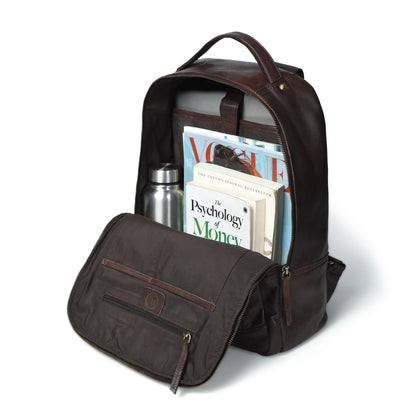 The Voyager - Leather Laptop Backpack for Men