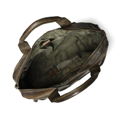 Classic Leather Laptop Bag - Tan Brown
