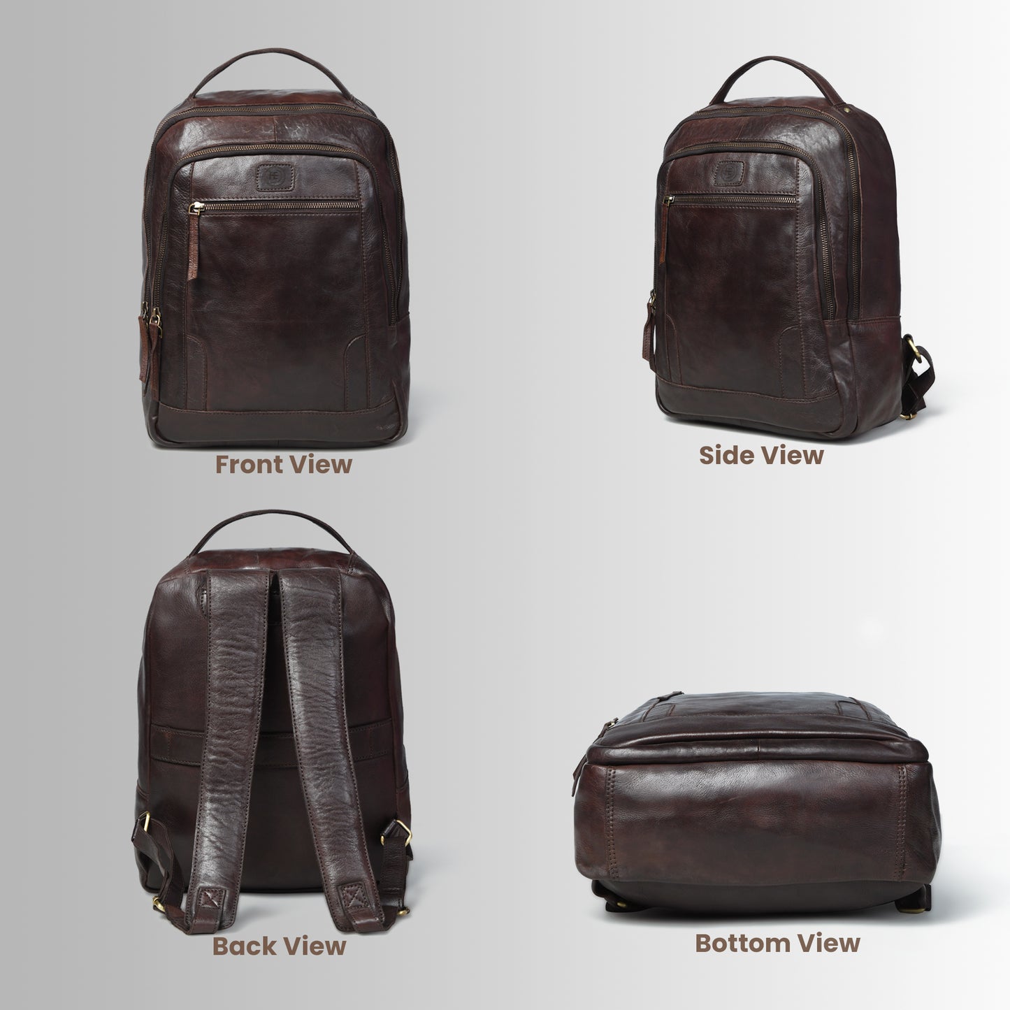 The Voyager - Leather Laptop Backpack for Men