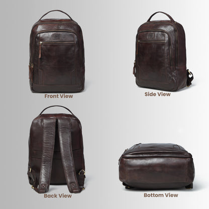 The Voyager - Leather Laptop Backpack for Men
