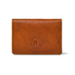 Brown Slim Leather Wallet - front view, handcrafted buffalo leather | Hema Emporium