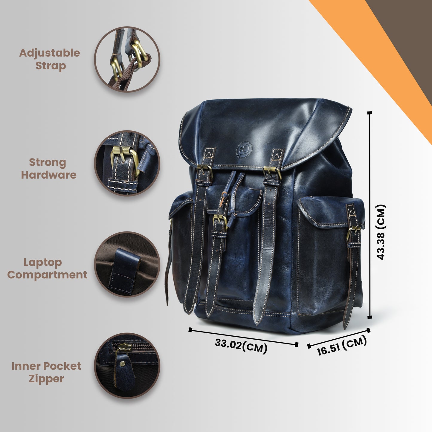 The Callum- Leather Backpack for Travel
