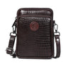 Tan Brown Leather Sling Bag - front view, handcrafted buffalo leather | Hema Emporium