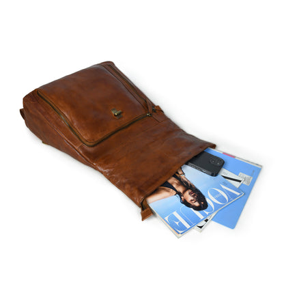 The Ansel- Leather Laptop Backpack