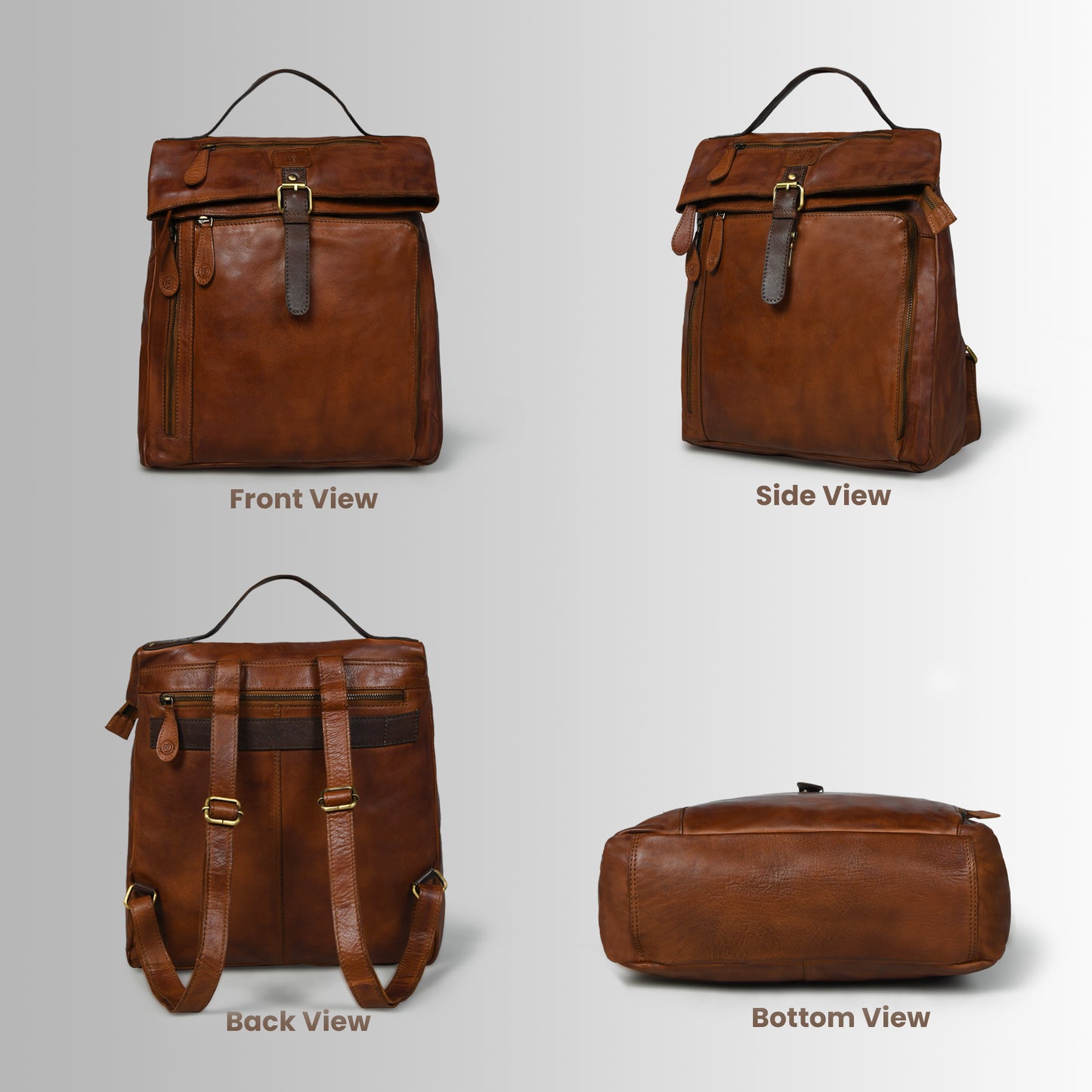 The Ansel- Leather Laptop Backpack