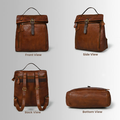 The Ansel- Leather Laptop Backpack