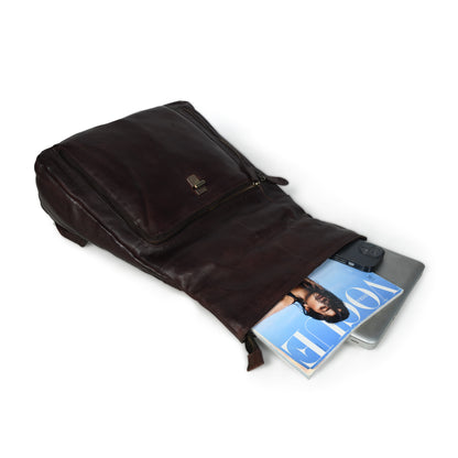The Ansel- Leather Laptop Backpack