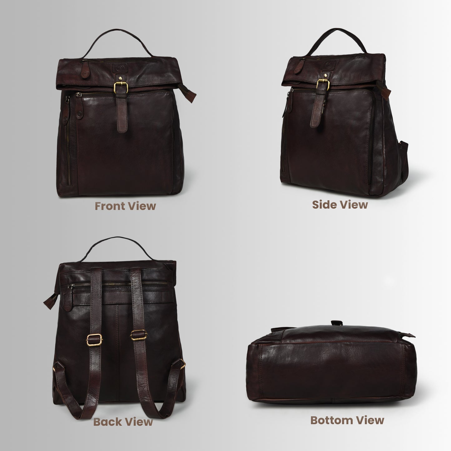 The Ansel- Leather Laptop Backpack