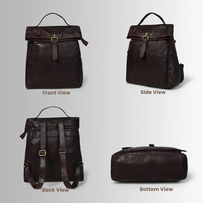 The Ansel- Leather Laptop Backpack