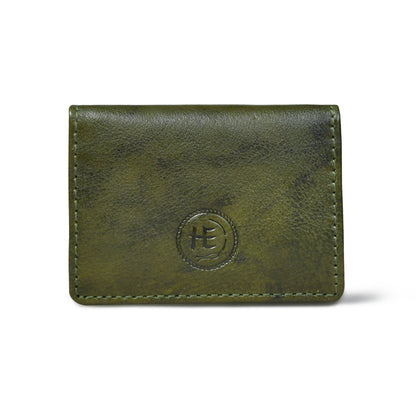 SafeSlip Leather Wallet - Olive Green