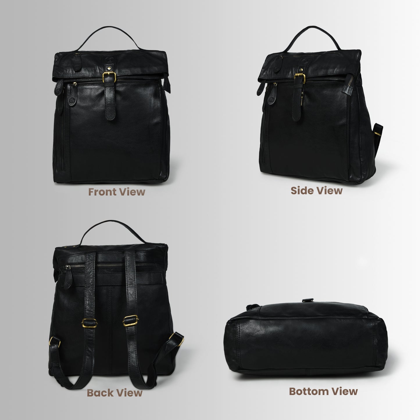 The Ansel- Leather Laptop Backpack