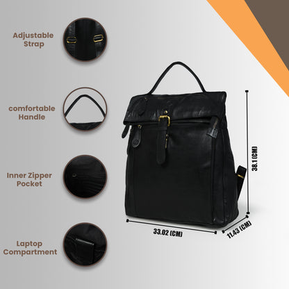 The Ansel- Leather Laptop Backpack