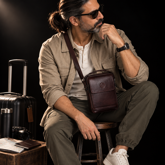 Marquess Men's Leather Crossbody Bag