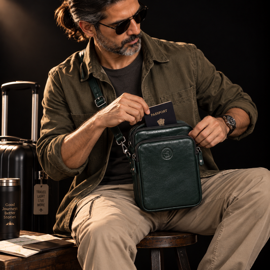 Classic Men's Leather Crossbody Bag