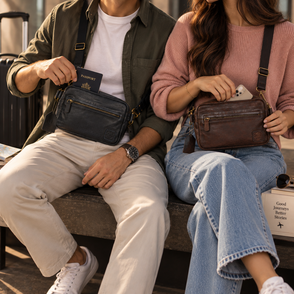 Daily Edge Crossbody - Navy Blue