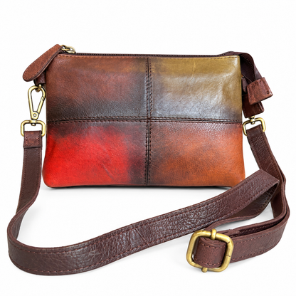 Solivagant Mosaic patchwork Leather Sling Bag